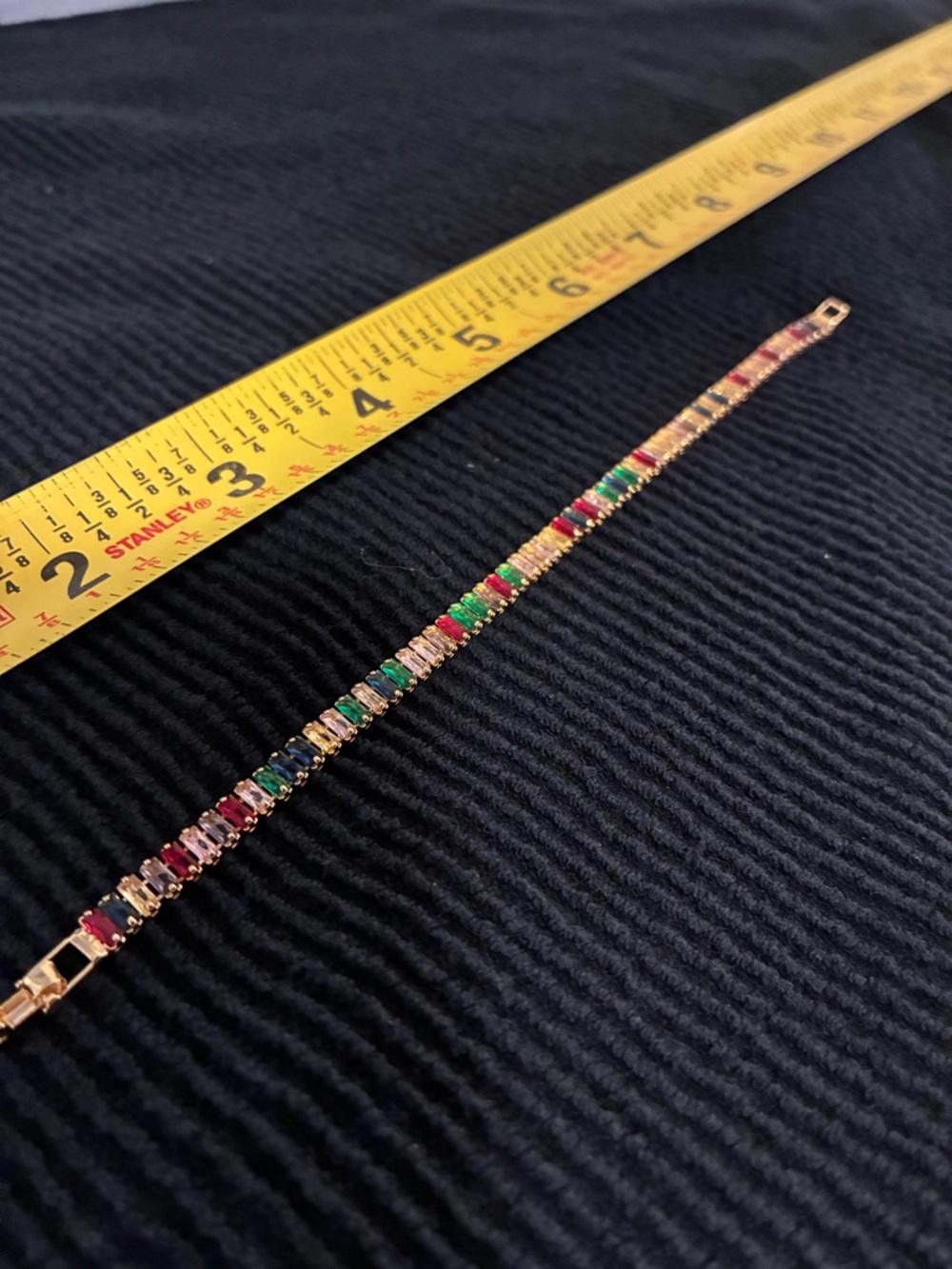 Gold-Tone Multicolor Crystal Bracelet
